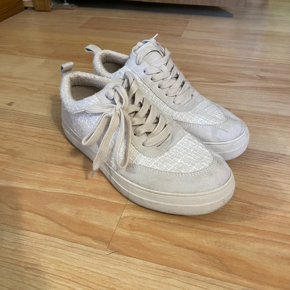 Cream Dress Sneakers